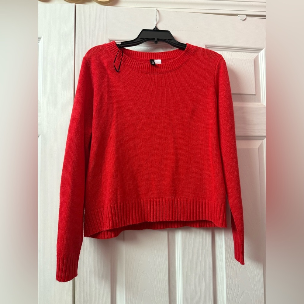 H&M Vibrant Red Women's Crew Neck Sweater